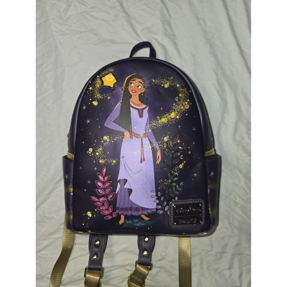 Like new loungefly Disney parks wish asha mini backpack bookbag purse bag!